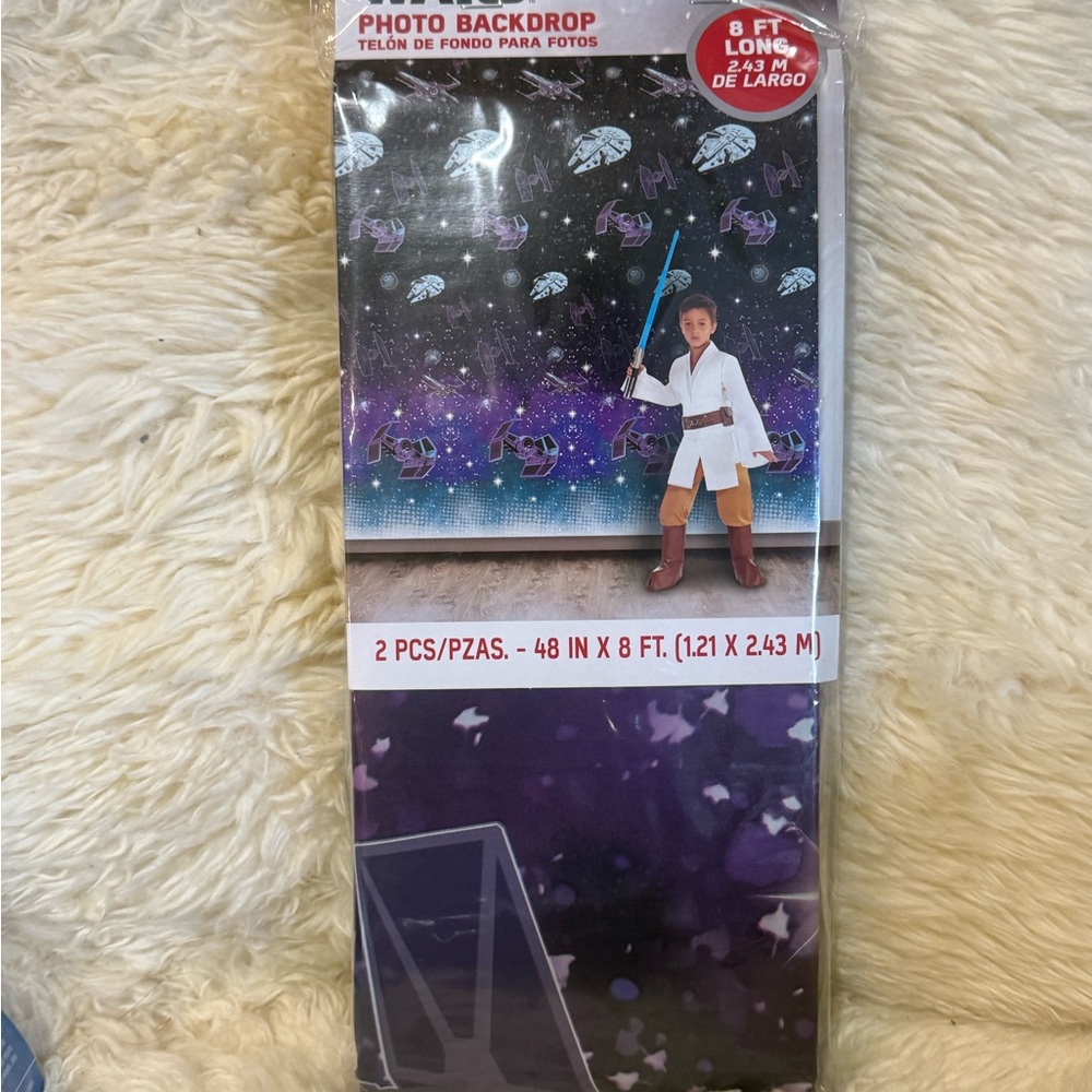 Disney Star Wars Black and Purple Space Backdrop